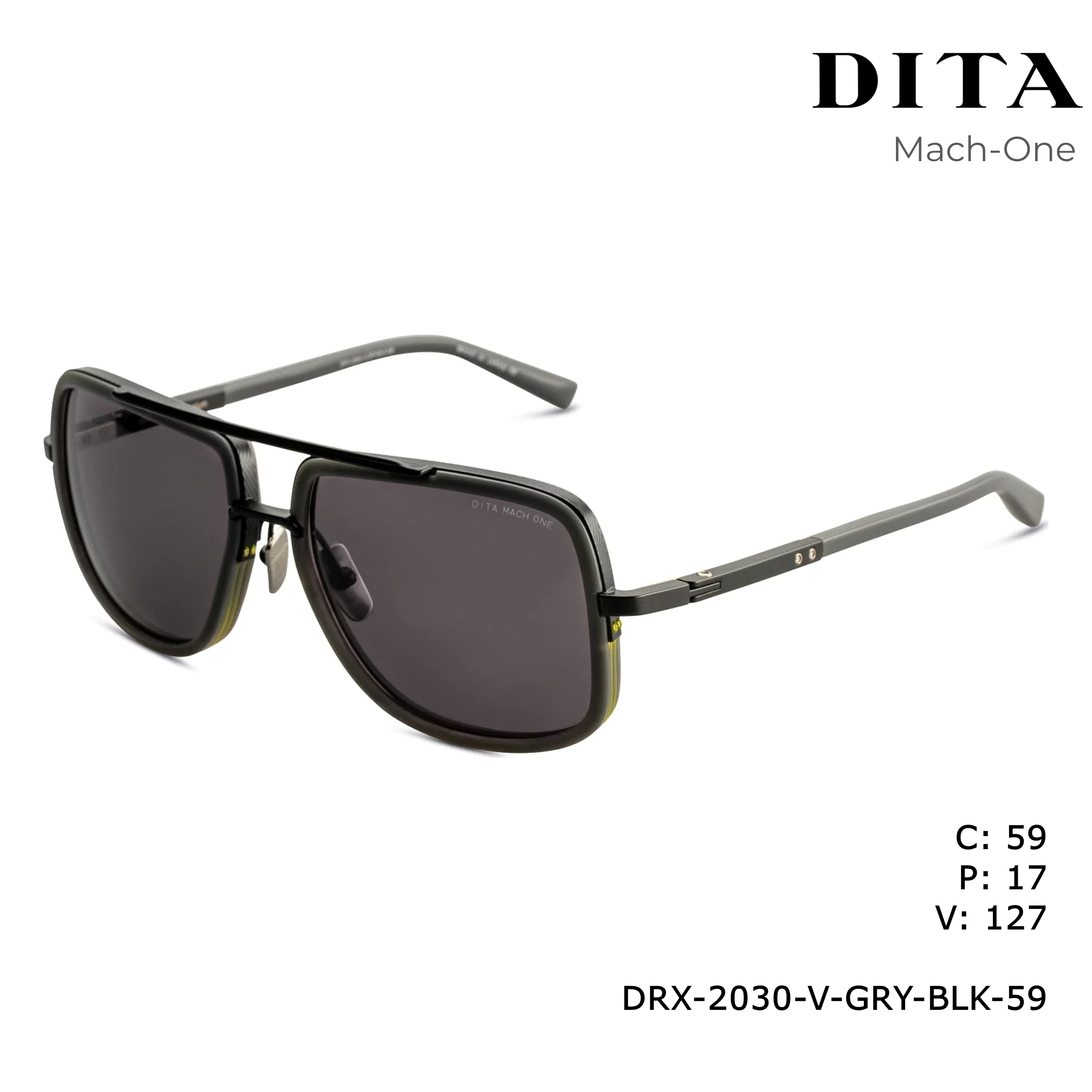 DITA Sunglasses MACH-ONE Matte Black – Matte Castle Rock W/ Dark Grey ...